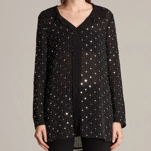 AllSaints Shalien Star Shirt/Tunic - Picture 1 of 6